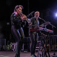 Live shot of Nichola Pope and Tim Haycocks